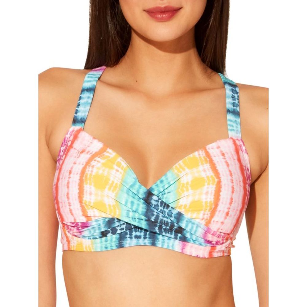 BLEU Women's Blue Convertible Rod Beattie Bra Swimsuit Top 40D